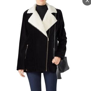 Show Me Your Mumu Elisha Sherpa Oversized Jacket Black Corduroy Size Medium